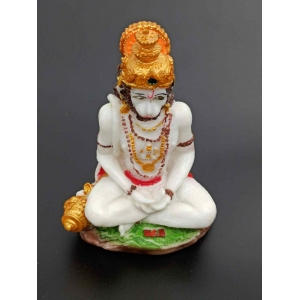 White Marble hanuman ji murti/idol 12 cm